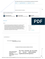 (PDF) The Peter Principle and The Limits of Our Current Understanding of Organizational Incompetence