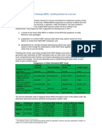 The Minimum Service Package (MSP) - Building Blocks For A Service Investment Plan