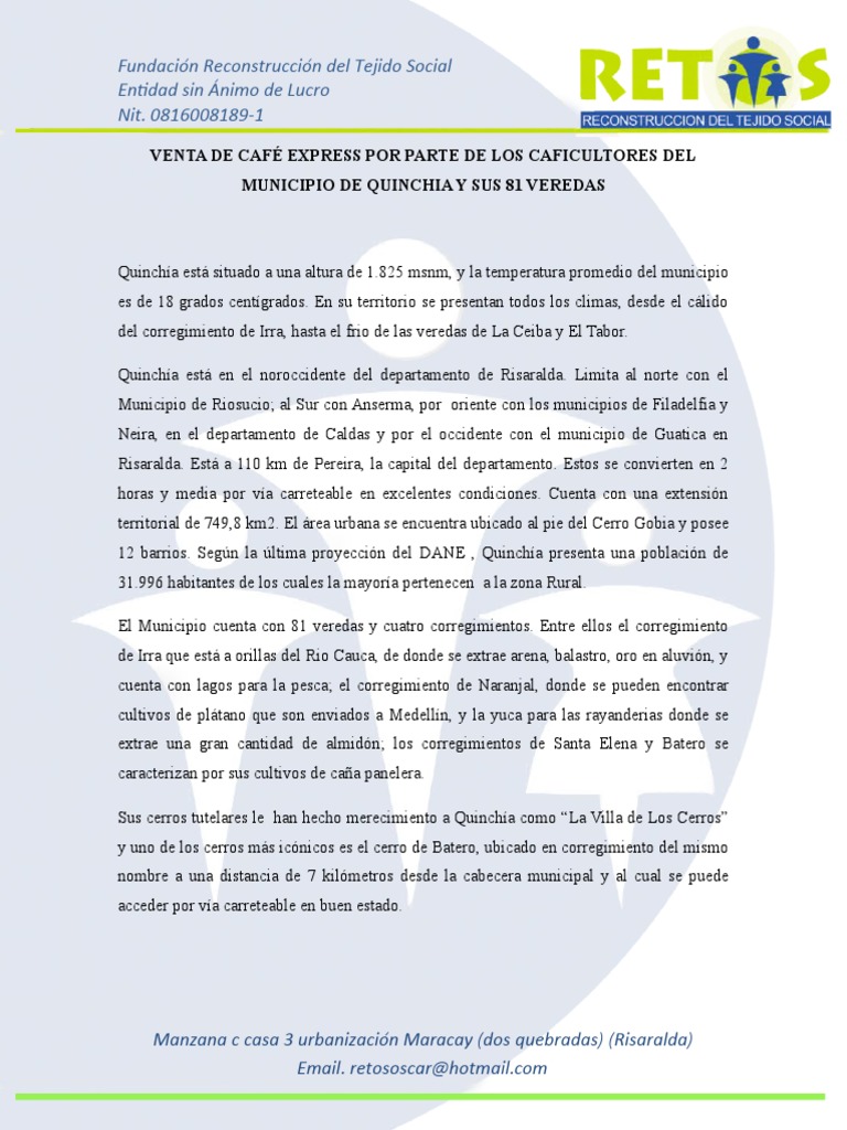 Café de Quinchía: Historia y Desafíos | PDF | Gobierno | Agitación