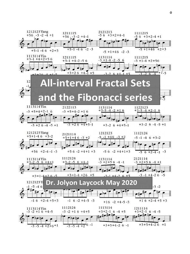 All-Interval Fractal Sets and The Fibonacci Series | PDF | Yin And Yang ...