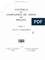 LEITE Serafim 1938 Historia Da Companhia de Jesus No Brasil Tomo 1 Seculo XVI O Estabelecimento