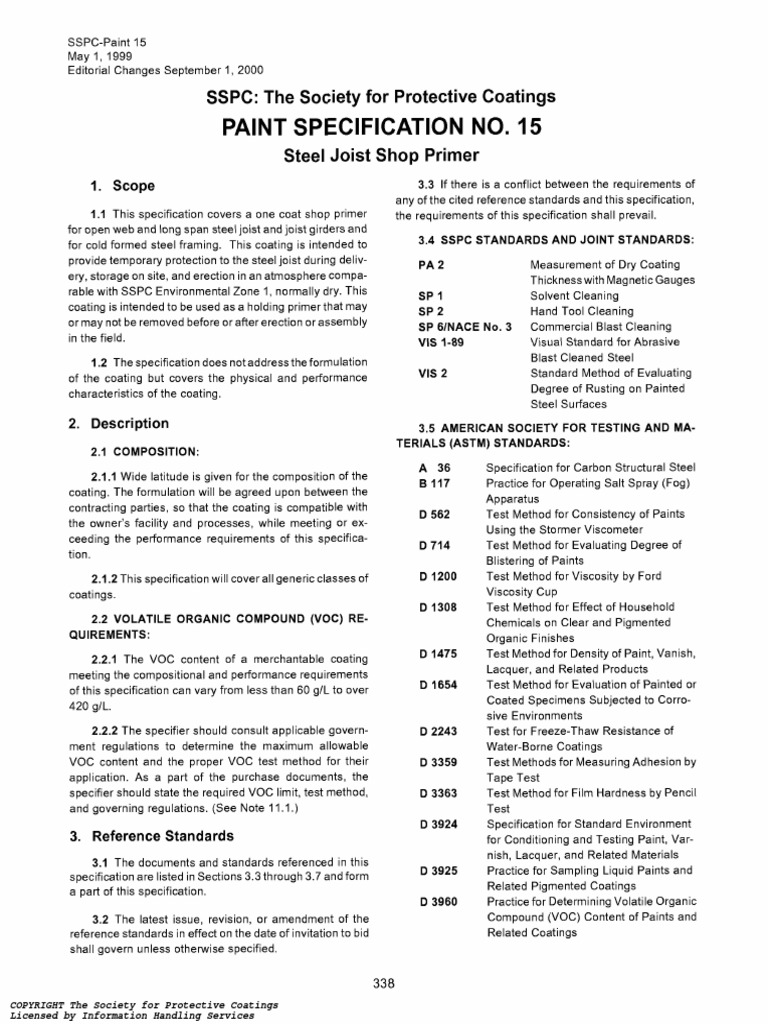 SSPC Paint20 PDF Paint Specification (Technical Standard), 54 OFF