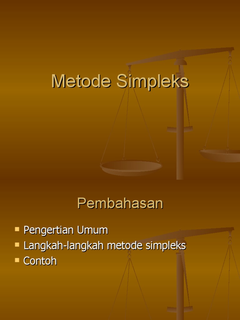 Panduan Metode Simpleks | PDF