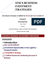 Logistics Business Investment Strategies: Presented by