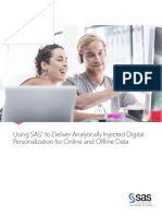 Using SAS To Deliver Analytically Injected Digital Personalization For Online and Offline Data