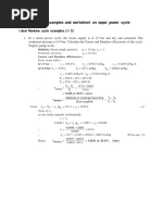 Thermo-2 Worked Examples and Worksheet On Vapor Power Cycle