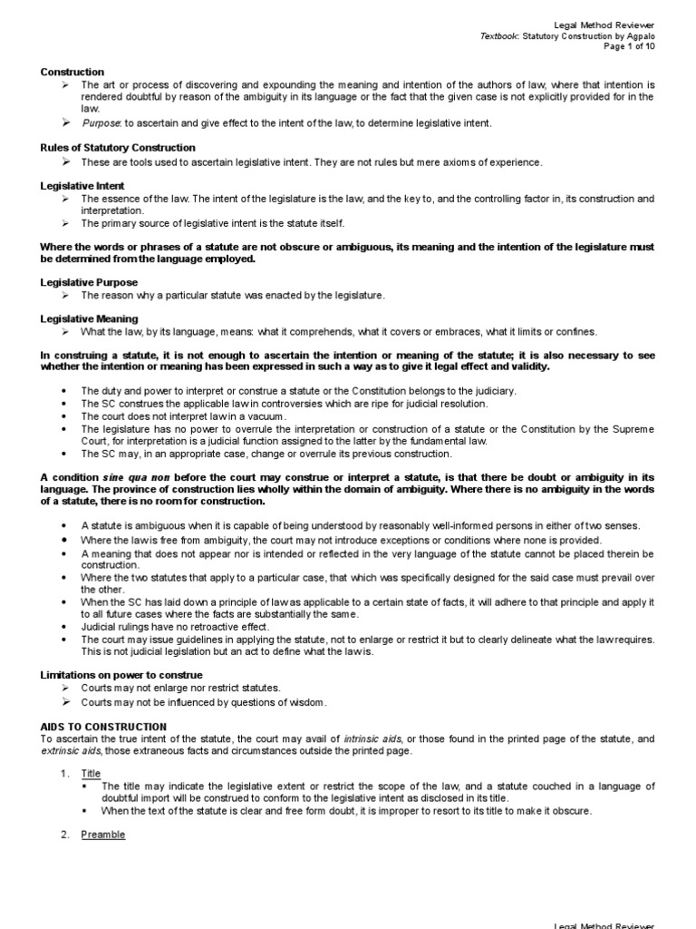 Statutory Construction (Agpalo) PDF