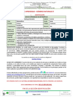 Guía de aprendizaje para operaciones entre números naturales