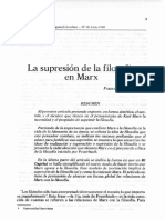 VERGARA FRANCO-Supresion de Filosofia en Marx