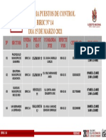 Cronocrama Puestos de Control 14 Marzo 2021