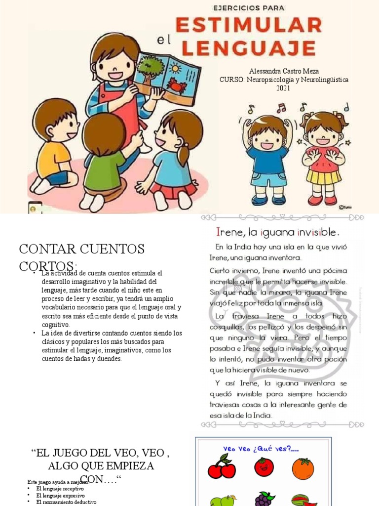 Ejercicios para Estimular El Lenguaje | PDF | Evaluación ...