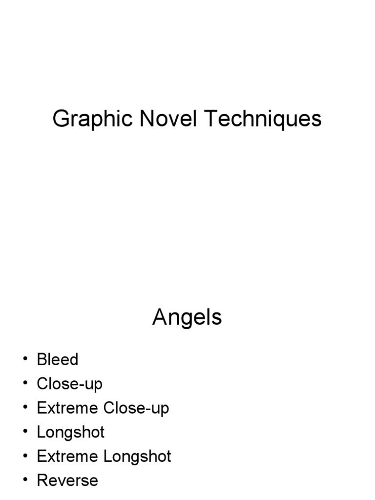 Graphic Novel Literary Techniques