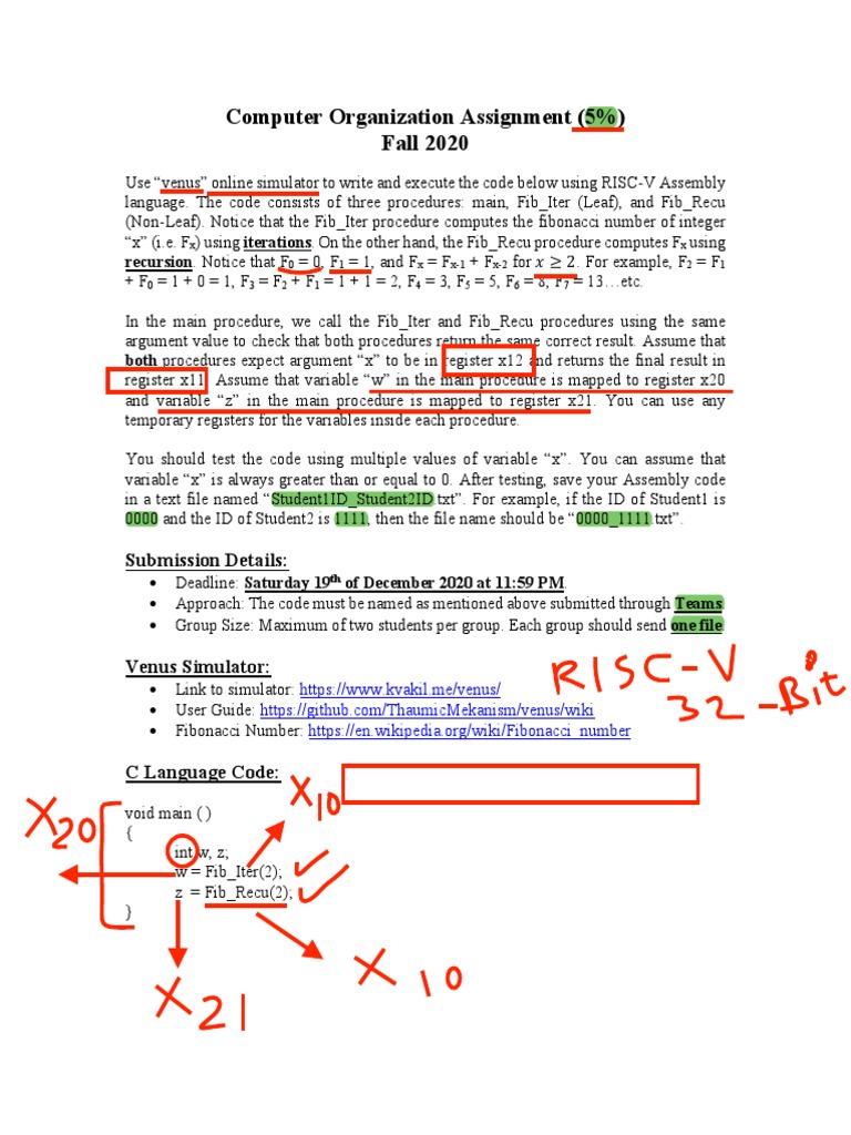Computer Organization Assignment | PDF | Subroutine | Applied Mathematics