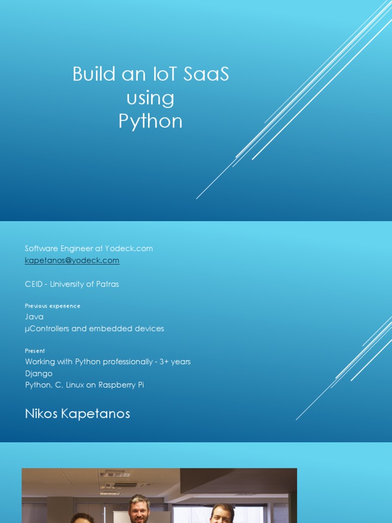 PYTHON04 Nikos Kapetanos Build An IoT SaaS Using Python | PDF ...
