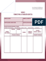 Unidad 3 Formato para La Planeación Didáctica