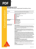 Method of Statement For Sika Grout-215 | PDF | Concrete | Water