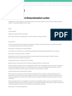 Sample Conflict Determination Letter