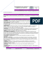 Procedimiento de Control y Cambio de Documentos