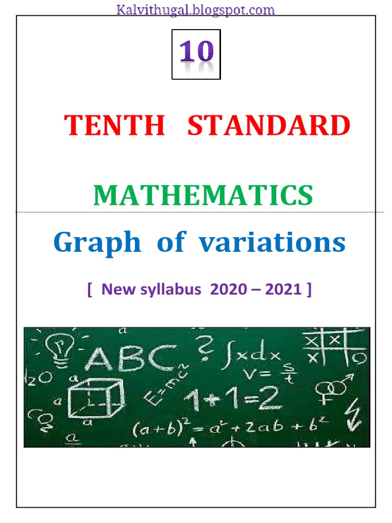 10th Maths Graphs of Variation Guide | PDF | Teaching Mathematics