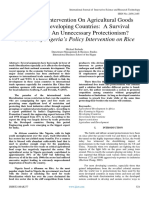 Government Intervention On Agricultural Goods Imports in Developing Countries: A Survival Necessity or An Unnecessary Protectionism?