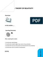 Module 2: Theory of Relativity: Overview