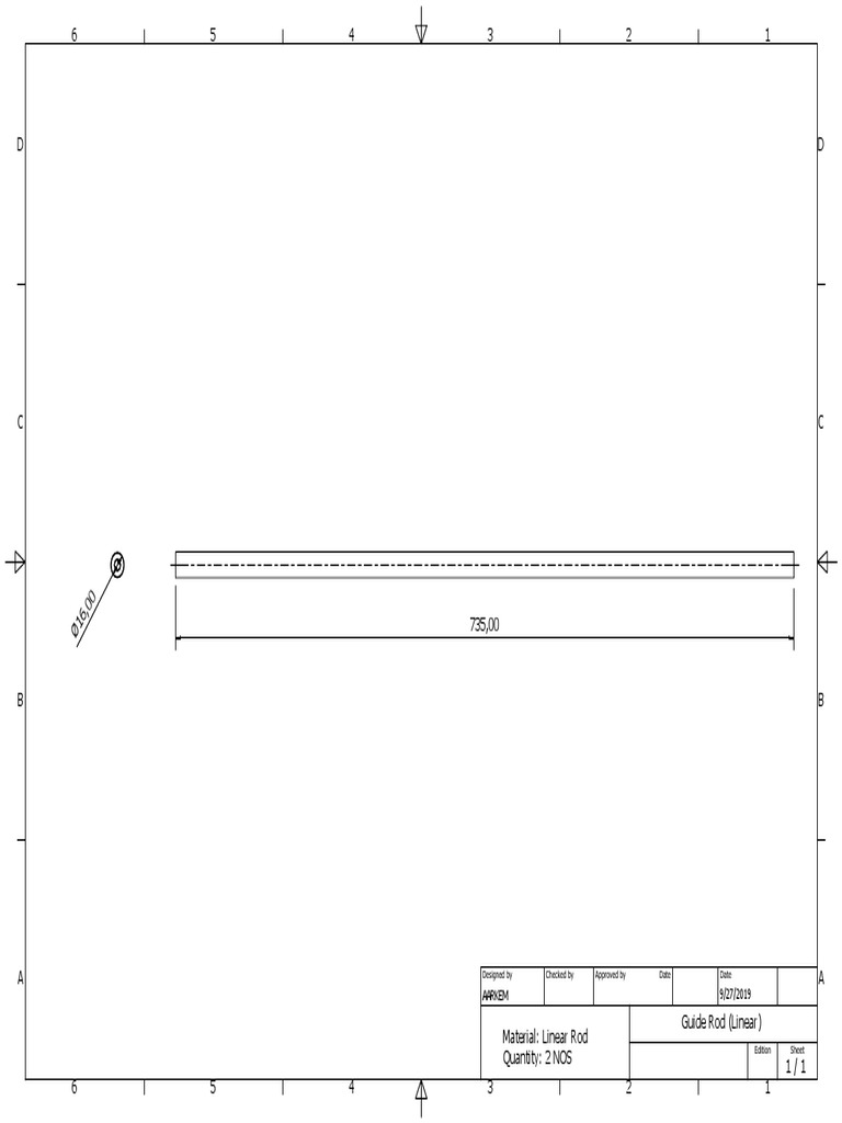 Linear Guide Rod Specifications Sheet | PDF