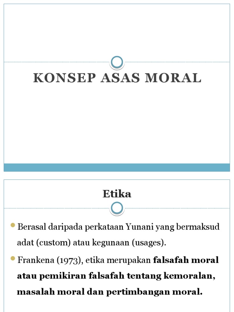 Konsep Asas Moral