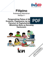 FILIPINO 10 - Q2 M1 Paghahambing NG Mitolohiya Mula Sa Bansang Kanluranin