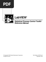 Labview: Statistical Process Control Toolkit Reference Manual