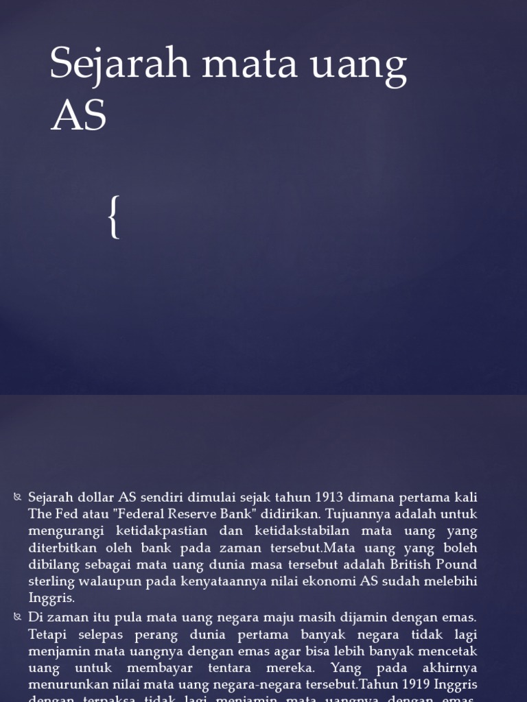 Sejarah Mata Uang As