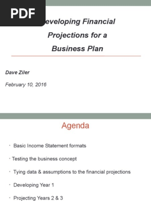 BYOBB Business Plan Financial Projections