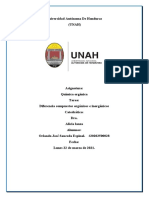 UNAH Química Orgánica Diferencias Compuestos