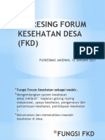 Refresing Forum Kesehatan Desa (FKD)