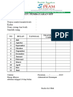 Kartu Pembayaran SPP