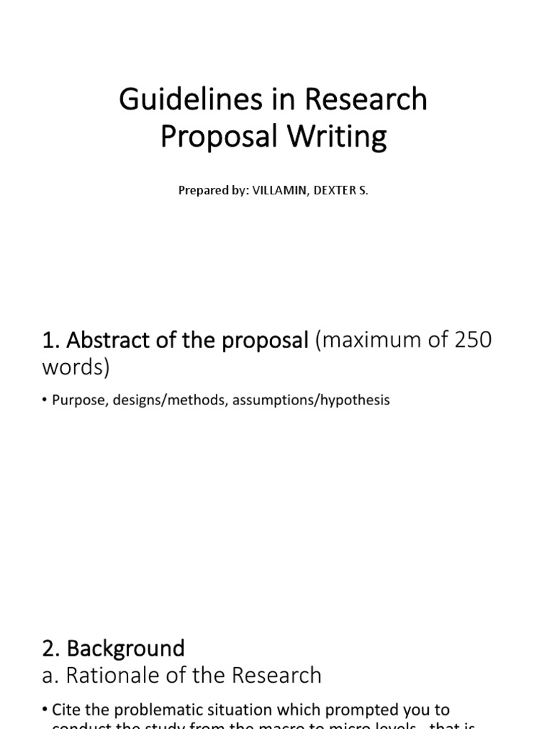 Guidelines in Research Proposal Writing | PDF | Research Design | Theory