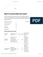 Personality Test Result