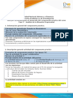 Guía para El Desarrollo Del Componente Práctico y Rúbrica de Evaluación - Unidad 1 - Fase 2 - Análisis de La Situación Empresarial
