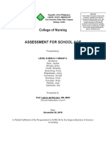 Assessment For School Age: College of Nursing