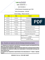 Exam Schedule