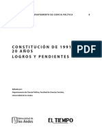 Libro Constitución de 1991, 20 Años Logros y Pendientes