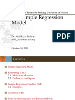 Simple Regression Model Explained