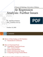 Multiple Regression Further Issues