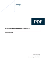 Estates Development and Projects: Noise Policy