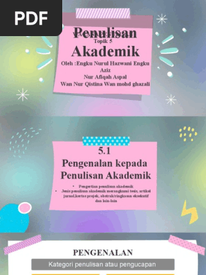 Bab 5 Penulisan Akademik Pdf