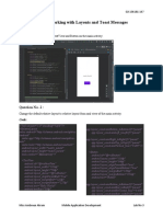 Lab03: Working With Layouts and Toast Messages: Question No. 1