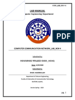 Lab Manual: Computer Communication Network - Lab - No# 4