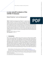 A Cost-Benefit Analysis of The COVID-19 Disease