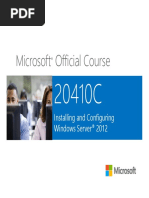 Microsoft Official Course: Installing and Configuring Windows Server 2012