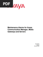 Maintenance Alarms For Avaya Communication Manager, Media Gateways and Servers