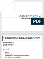 Assignment 2: New & Delete Operators